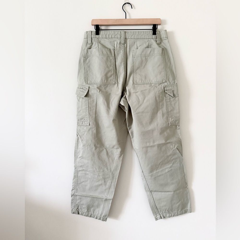 ASOS Cotton Cargo Pants in Sage Khaki - Size 33 x 30 - Picture 4 of 6
